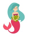 Mermaid girls vector illustratio Royalty Free Stock Photo