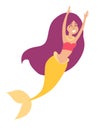 Mermaid girls vector illustration. Royalty Free Stock Photo