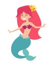 Mermaid girls vector illustration Royalty Free Stock Photo