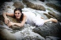 Mermaid (happy bride portrait) Royalty Free Stock Photo