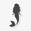 Mermaid icon, sirene sticker Royalty Free Stock Photo