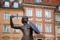 Mermaid Monument - siren in Old Town Market Square in Warsaw, Poland, Europe Royalty Free Stock Photo