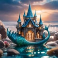 mermaid palace in the ocean