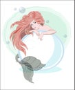 Mermaid with a pearl Royalty Free Stock Photo