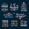 Mermaid prints and quotes set
