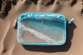 A mermaid s purse washed up onto the beach after a storm Royalty Free Stock Photo