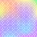 Mermaid scales background with holographic gradient.