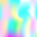 Mermaid scales background with holographic gradient.