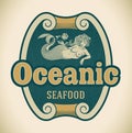 Mermaid seafood label