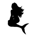 Mermaid siren silhouette ancient mythology fantasy Royalty Free Stock Photo