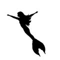 Mermaid siren water nymph silhouette ancient mythology fantasy Royalty Free Stock Photo