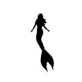 Mermaid siren water nymph silhouette ancient mythology fantasy Royalty Free Stock Photo