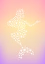 Mermaid sparkling silhouette