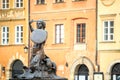 Mermaid statue in the city center of Warsaw, Poland Royalty Free Stock Photo