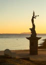 Mermaid statue entrance Ventura harbor Royalty Free Stock Photo