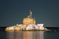 Mermaid statue long exposure tekirdag sarkoy night