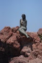 Mermaid Statue in Oren, Balikesir, Turkiye