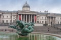 Mermaid statues on fountain on Trafalgar square in London Royalty Free Stock Photo