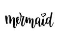 Mermaid vector lettering