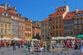 Mermaid of Warsaw in the middle of Warsaw Old Town Market Place