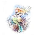 Mermaid watercolor