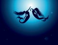 Mermaids dance Royalty Free Stock Photo