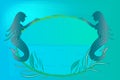 Mermaids or sirens logo vector image