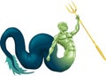 Merman or Poseidon Royalty Free Stock Photo