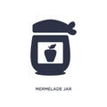 mermelade jar icon on white background. Simple element illustration from bistro and restaurant concept