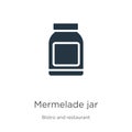 Mermelade jar icon vector. Trendy flat mermelade jar icon from bistro and restaurant collection isolated on white background.