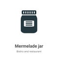 Mermelade jar vector icon on white background. Flat vector mermelade jar icon symbol sign from modern bistro and restaurant