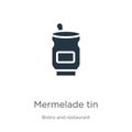 Mermelade tin icon vector. Trendy flat mermelade tin icon from bistro and restaurant collection isolated on white background.