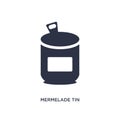 mermelade tin icon on white background. Simple element illustration from bistro and restaurant concept
