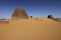 Meroe pyramids in the sand Royalty Free Stock Photo
