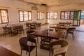 MEROE, SUDAN - MARCH 4, 2019: Interior of a roadside restaurant near the pyramids of Meroe, Sud