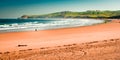 Meron beach.San Vicente de la Barquera. Royalty Free Stock Photo