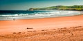 Meron beach.San Vicente de la Barquera. Royalty Free Stock Photo