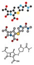 Meropenem broad-spectrum antibiotic (carbapenem class), chemical structure