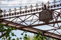 Merriam Street Bridge in St. Anthony Main in Downtown Minneapolis Royalty Free Stock Photo