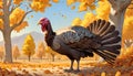 Merriam turkey hunted game bird autumn trees introduced species