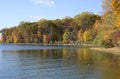 Merrill Creek reservoir in the autumn