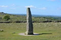 Standing Stone or menhir, Dartmoor National Park, Devon, Royalty Free Stock Photo