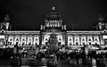 Merry Belfast City Hall, black and white