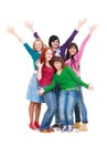 Merry and bright group of teenagers Royalty Free Stock Photo