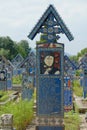 The Merry Cemetery is a cemetery in the village of Sapanta, Maramures county, Romania Royalty Free Stock Photo