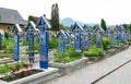 The merry cemetery,Sapanta, Maramures Royalty Free Stock Photo