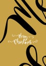 Merry Chrismas Card Gold