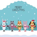 Merry chrismtas card cartoon