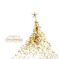 Merry chrismtas creative tree design white background
