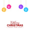 Merry Chrismtas and new eve greeting card with flat new design